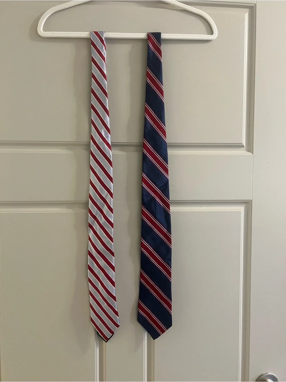2 -Tommy Hilfiger Red, White & Navy Striped Tie Set